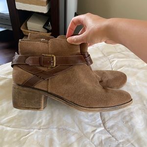 Brown Buckle Booties